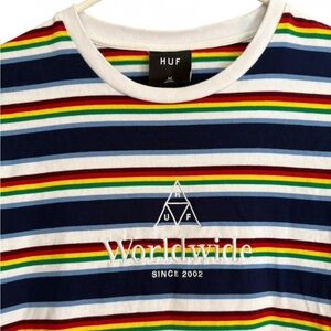 HUF NWOT Men's Vibrant Striped Tee